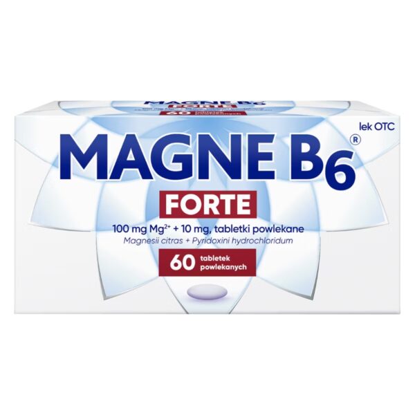 Magne B6 Forte 100 mg + 10 mg, 60 coated tablets