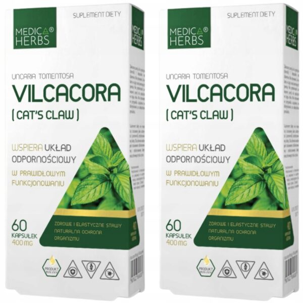 2xMEDICA-HERBS-Vilcacora-Cat-s-Claw-60-kaps 2x MEDICA HERBS Vilcacora Cat's Claw 60 capsules - Image 1