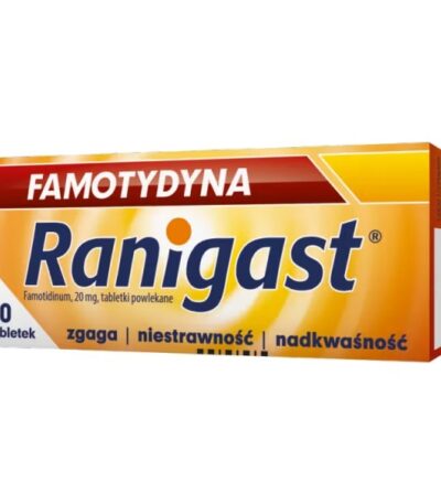 Famotidine Ranigast 20 mg, 30 tablets