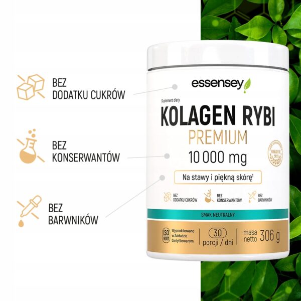 FISH COLLAGEN 10000 mg Premium JOINTS SKIN HAIR NAILS Hyaluron Vit C D3 - Image 5