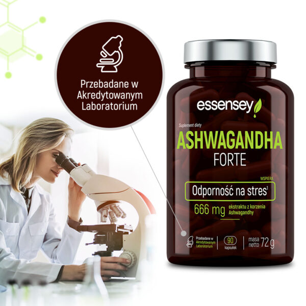 ASHWAGANDHA FORTE 666MG STRONG EXTRACT STRESS CERTIFIED GINSENG PLANT - Image 2