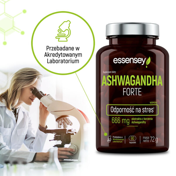 ASHWAGANDHA FORTE 666mg Strong Extract Stress Sleep Relaxation Ashwagandha Root (Set of 2) - Image 3