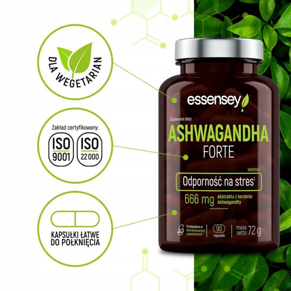 ASHWAGANDHA FORTE 666mg Strong Extract Stress Sleep Relaxation Ashwagandha Root (Set of 2) - Image 4