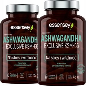 ASHWAGANDHA PREMIUM KSM-66 ROOT EXTRACT MAX PORTION STRESS SLEEP RELAXATION