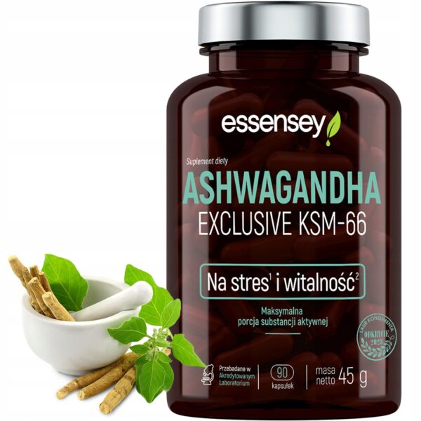 ASHWAGANDHA-PREMIUM-KSM-66-EKSTRAKT-Z-KORZENIA-MAX-PORCJA-STRES-SEN-RELAKS ASHWAGANDHA PREMIUM KSM-66 ROOT EXTRACT MAX PORTION STRESS SLEEP RELAXATION - Image 1