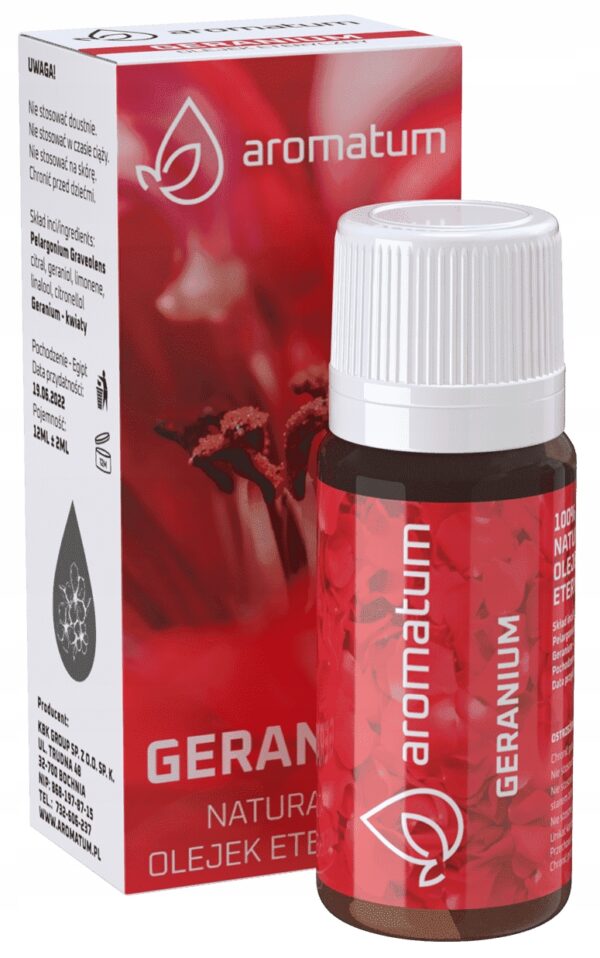 Aromatum ESSENTIAL OIL 100% Natural GERANIUM - Image 1