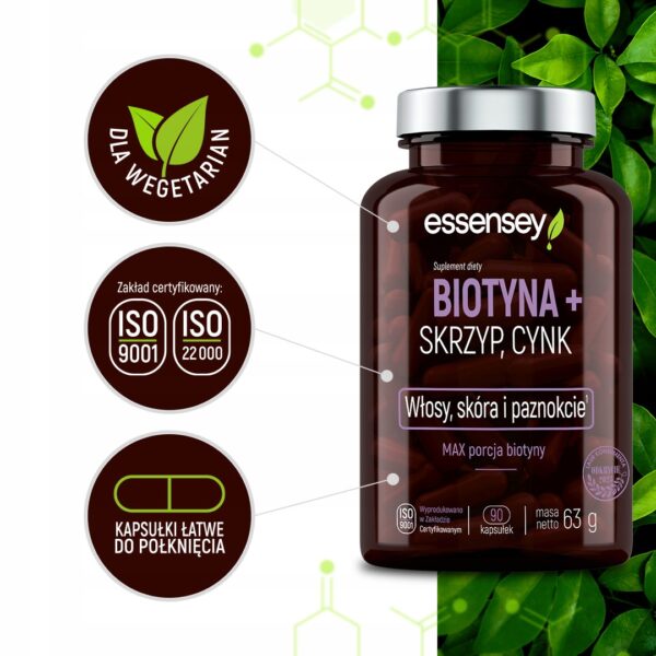 BIOTIN FORTE + HORSETAIL + ZINC FOR 90 DAYS HEALTHY STRONG HAIR SKIN NAILS - Image 3