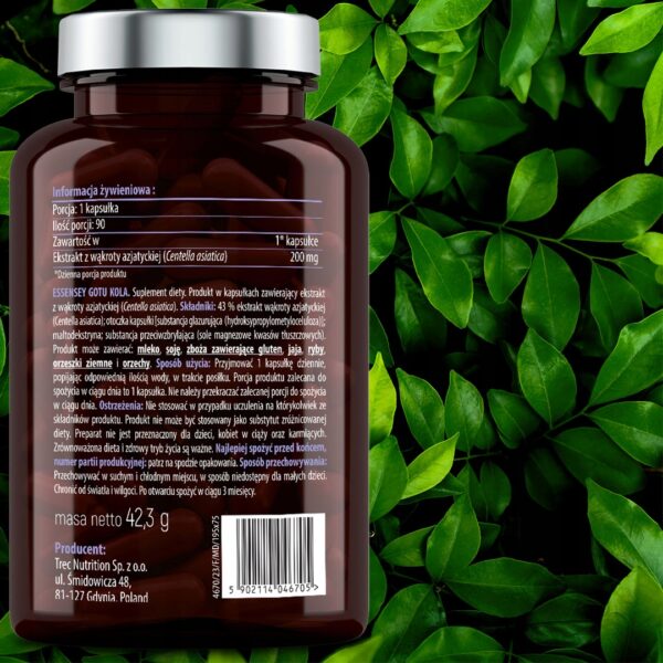 GOTU KOLA FOR 90 DAYS Pure Extract Concentration Memory Sleep Stress Brain - Image 3