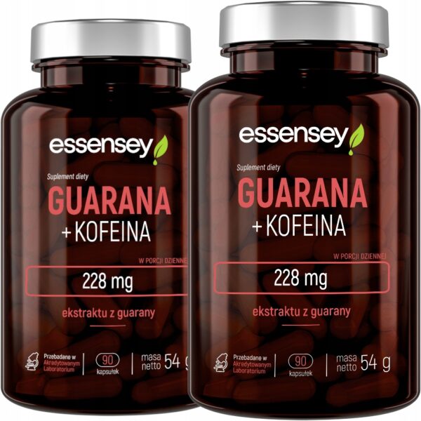 GUARANA 228MG + CAFFEINE 200MG STRONG EXTRACT 180 DAYS CERTIFIED FACTORY (Set of 2) - Image 1