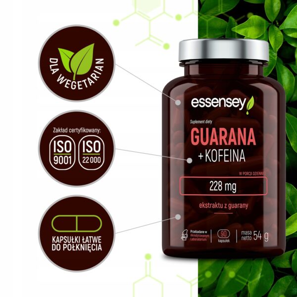 GUARANA 228MG + CAFFEINE 200MG STRONG EXTRACT 180 DAYS CERTIFIED FACTORY (Set of 2) - Image 4