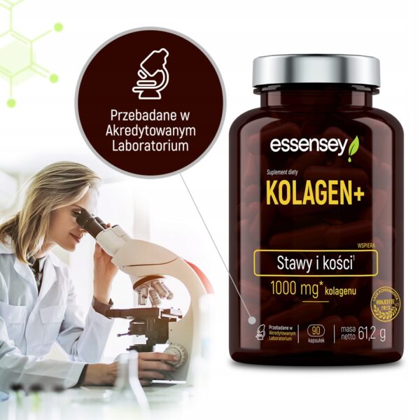 NATURAL COLLAGEN FOR JOINTS BONES TEETH SKIN CAPSULES + VITAMIN C 90 CAPS - Image 2