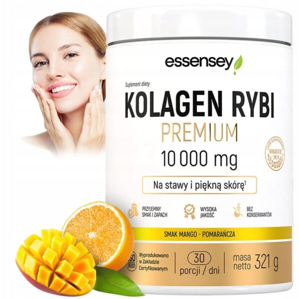 FISH COLLAGEN 10000 mg Premium JOINTS SKIN HAIR NAILS Hyaluron Vit C D3 - Image 1