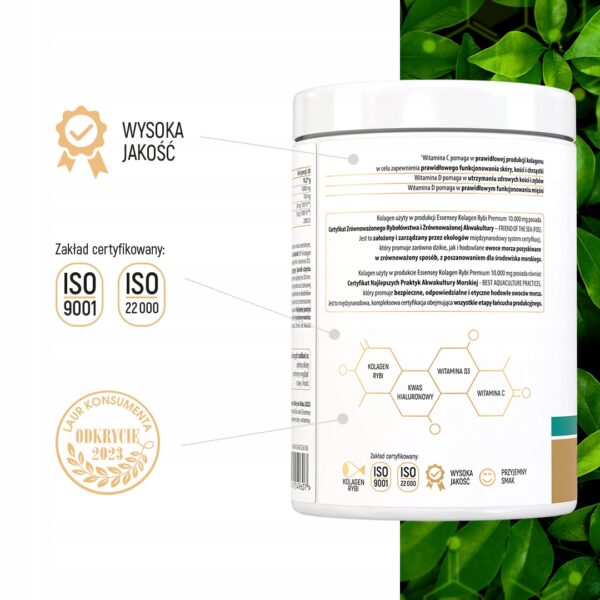 FISH COLLAGEN 10000 mg Premium JOINTS SKIN HAIR NAILS Hyaluron Vit C D3 - Image 4