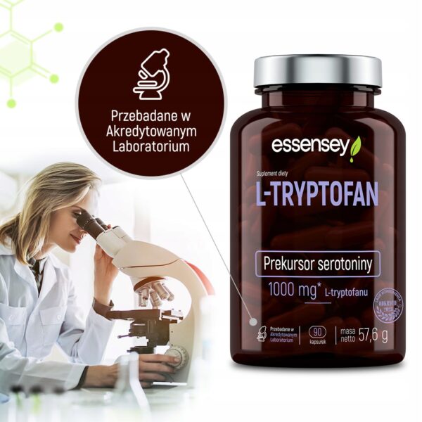 L-TRYPTOPHAN 1000 MG SEROTONIN MELATONIN ESSENTIAL AMINO ACID 90 VEGAN CAPS (Set of 2) - Image 3
