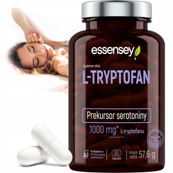 L-TRYPTOPHAN 1000 MG SEROTONIN MELATONIN ESSENTIAL AMINO ACID 90 VEGAN CAPS (Set of 2) - Image 2