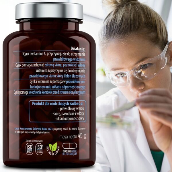 LUTEIN FORTE + VITAMIN A + ZINC FOR EYES VISION MAX PORTION 180 DAYS VEGAN (Set of 2) - Image 6