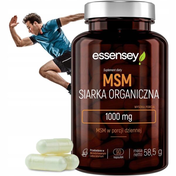MSM-SIARKA-ORGANICZNA-AZ-1000-MG-WYSOKA-PORCJA-DLA-SPORTOWCOW-90-WEGE-KAPS MSM ORGANIC SULFUR UP TO 1000 MG HIGH PORTION FOR ATHLETES 90 VEGAN CAPS - Image 1
