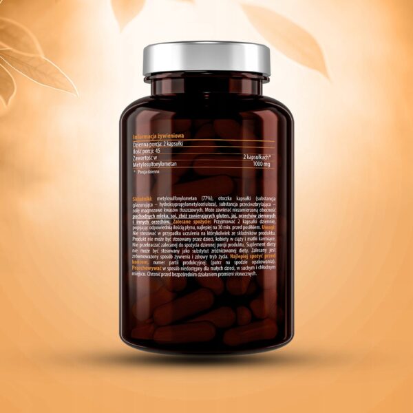 MSM ORGANIC SULFUR UP TO 1000 MG HIGH PORTION FOR ATHLETES 90 VEGAN CAPS - Image 5