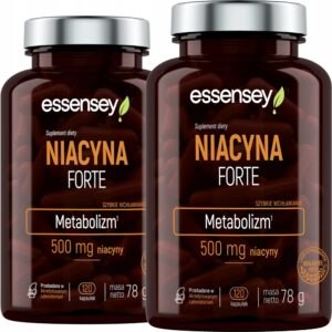 NIACIN FORTE 500MG SKIN FATIGUE NERVOUS SYSTEM 240 DAYS VITAMIN B3 VIT PP (Set of 2)