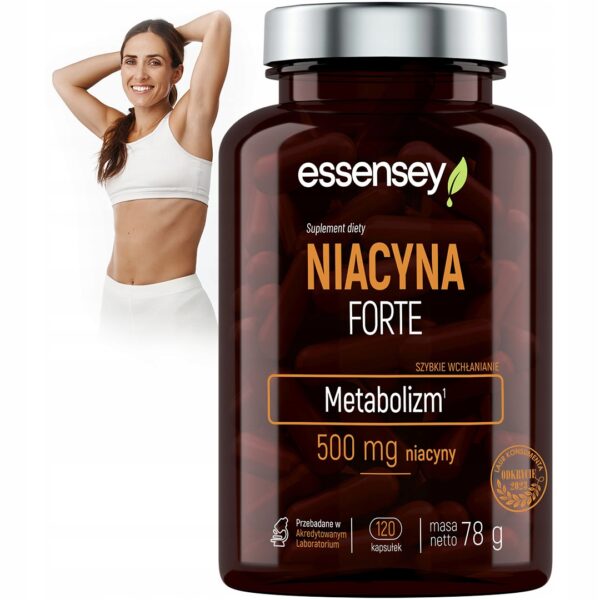 NIACIN FORTE 500MG SKIN FATIGUE NERVOUS SYSTEM 240 DAYS VITAMIN B3 VIT PP (Set of 2) - Image 2