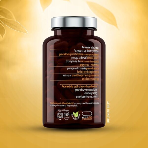 NIACIN FORTE 500MG SKIN FATIGUE NERVOUS SYSTEM 240 DAYS VITAMIN B3 VIT PP (Set of 2) - Image 6