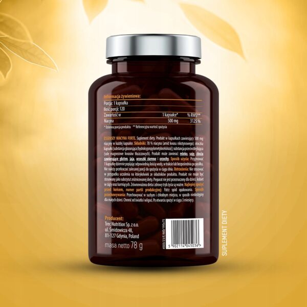 NIACIN FORTE 500MG SKIN FATIGUE NERVOUS SYSTEM 240 DAYS VITAMIN B3 VIT PP (Set of 2) - Image 7