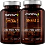 OMEGA 3 3000 MG FROM FISH + VITAMIN E HEART BRAIN VISION EPA DHA COD FISH OIL (Set of 2)
