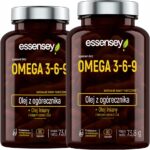 OMEGA 3-6-9 + VITAMIN E 90 CAPS NATURAL FATTY ACIDS FISH OIL LINSEED (Set of 2)