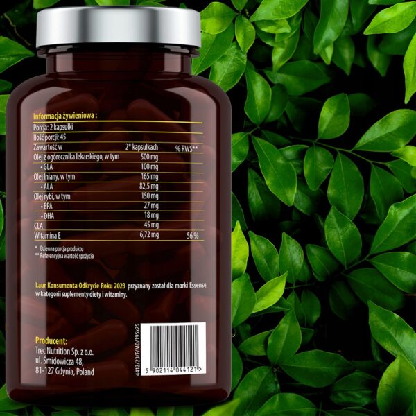 OMEGA 3-6-9 + VITAMIN E 90 CAPS NATURAL FATTY ACIDS FISH OIL LINSEED (Set of 2) - Image 6