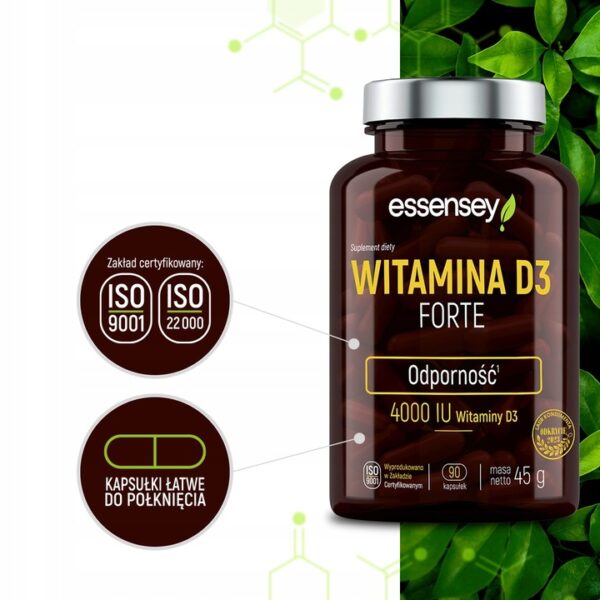 VITAMIN D3 FORTE 4000 IU IMMUNITY HEALTHY TEETH BONES MUSCLES VIT D VEGAN - Image 3