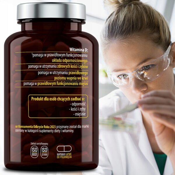 VITAMIN D3 FORTE 4000mg IMMUNITY HEALTHY TEETH BONES MUSCLES VIT D 180 caps - Image 6