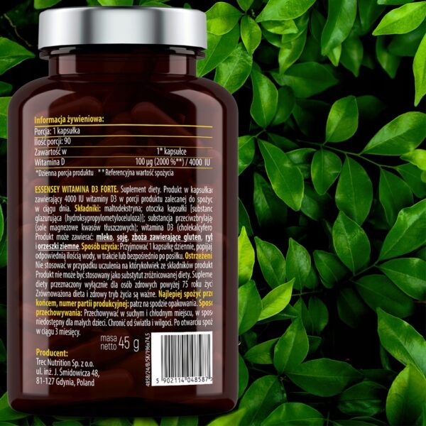 VITAMIN D3 FORTE 4000mg IMMUNITY HEALTHY TEETH BONES MUSCLES VIT D 180 caps - Image 7