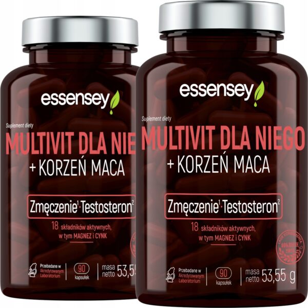 VITAMINS FOR MEN 18 INGREDIENTS FOR VITALITY LIBIDO TESTOSTERONE ENERGY (Set of 2) - Image 1