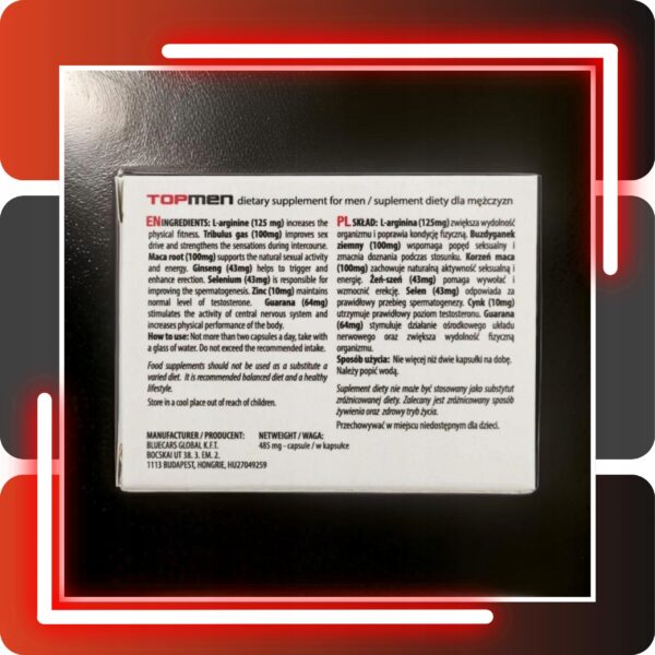 1 x TOP-MEN Libido Sex Erection Tablets Potency Fast Effect Works 24h - Image 7