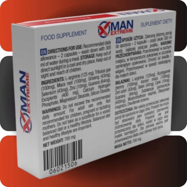 1x Tablets for erection potency MAN-EXTREME FAST ACTION STRONG - Image 4
