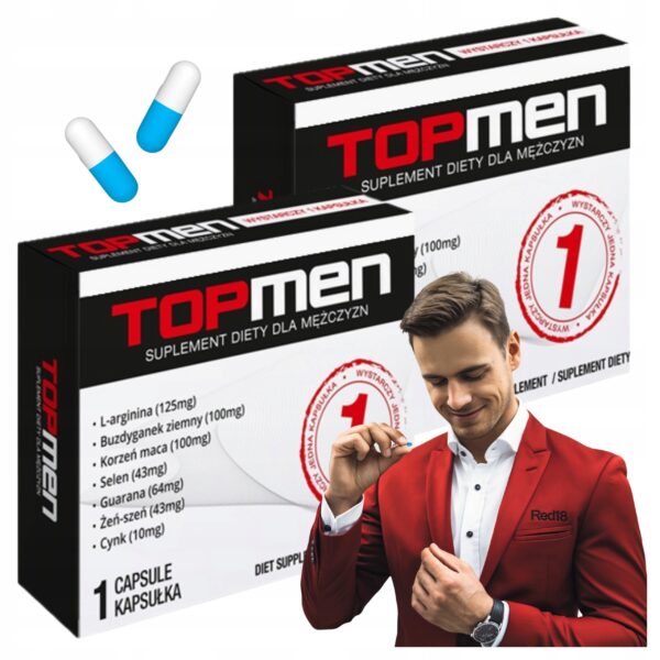 2x TOP-MEN Libido Sex Erection Potency Pills Quick Effect Works 24h - Image 1