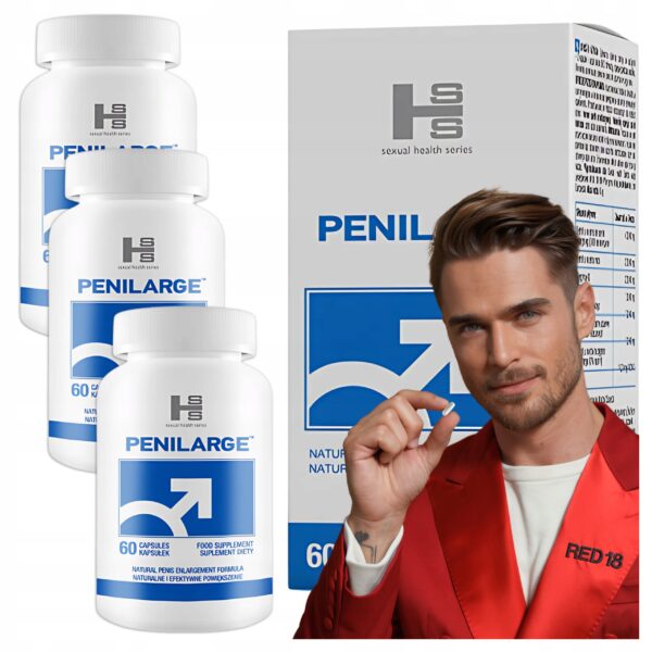 3 x Tablets for PENIS ENLARGEMENT AND THICKENING Penilarge 60 capsules - Image 1
