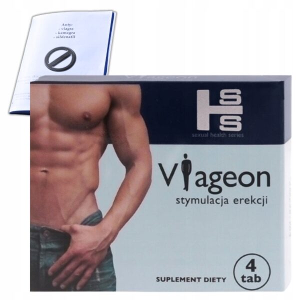 4x Tablets for erection potency VIAGEON testosterone booster sex libido - Image 1