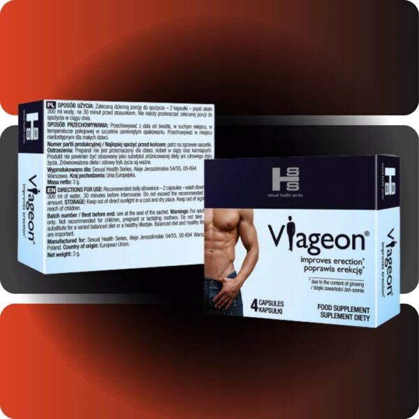 4x Tablets for erection potency VIAGEON testosterone booster sex libido - Image 3