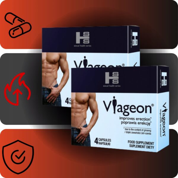 8x VIAGEON Tablets for erectile potency LONG SEX LIBIDO ORGASM ENERGY - Image 2