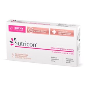 Sutricon, silicone scar patches, 3 cm x 10 cm, 5 pieces