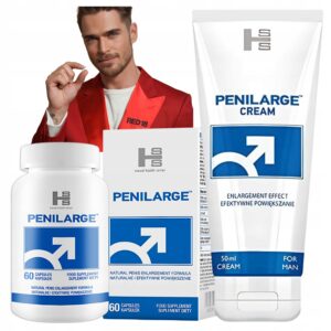 Set of Tablets + Cream for PENIS ENLARGEMENT Penilarge MEGA THICKENING