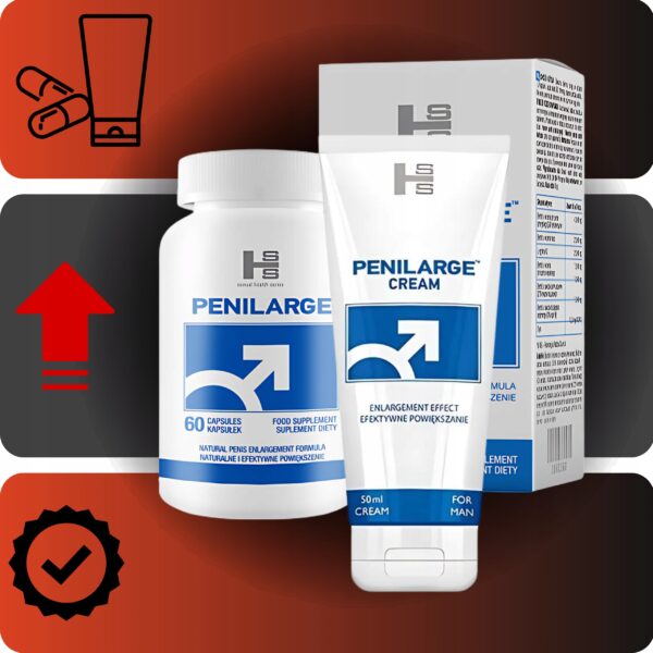 Set of Tablets + Cream for PENIS ENLARGEMENT Penilarge MEGA THICKENING - Image 2