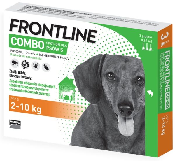 FRONTLINE COMBO SPOT-ON S DROPS FOR FLEAS AND TICKS FOR DOGS 2-10kg - Image 3