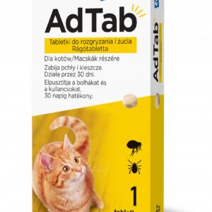 ADTAB TABLET CAT FLEAS TICKS 30 days 0.5-2kg
