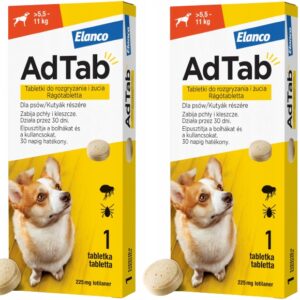 ADTAB TABLETS DOG FLEAS TICKS 60 days 5.5-11kg