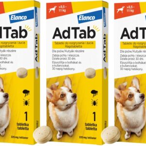 ADTAB TABLETS DOG FLEAS TICKS 90 days 5.5-11kg