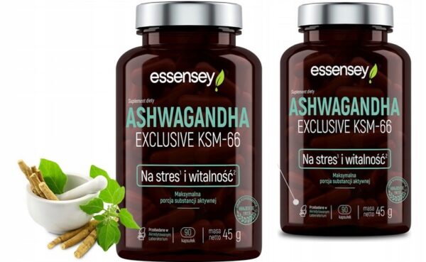 Ashwagandha Premium KSM-66 Root Extract Maximum Libido Stress (Set of 2) - Image 1