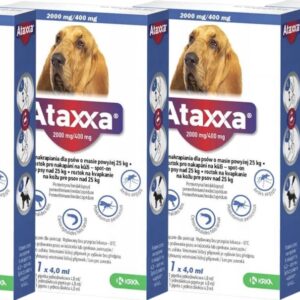 ATAXXA TICK DROPS FOR DOGS OVER 25kg 4x4.0ml