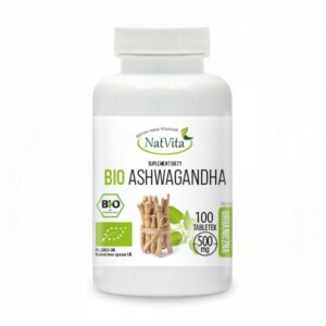 Ashwagandha BIO Adaptogen Indian Ginseng Stress 500mg 100 Tabs NatVita